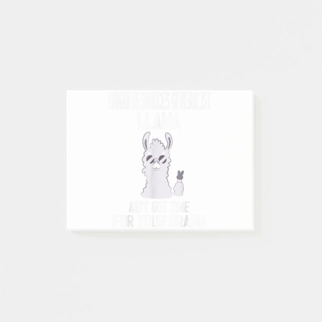 Post-it® Llama Ain n'a pas le temps (Devant)
