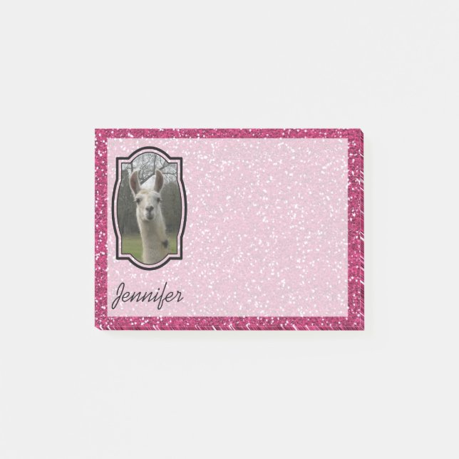 Post-it® Llama brillant N pétillant en rose chaud (Devant)