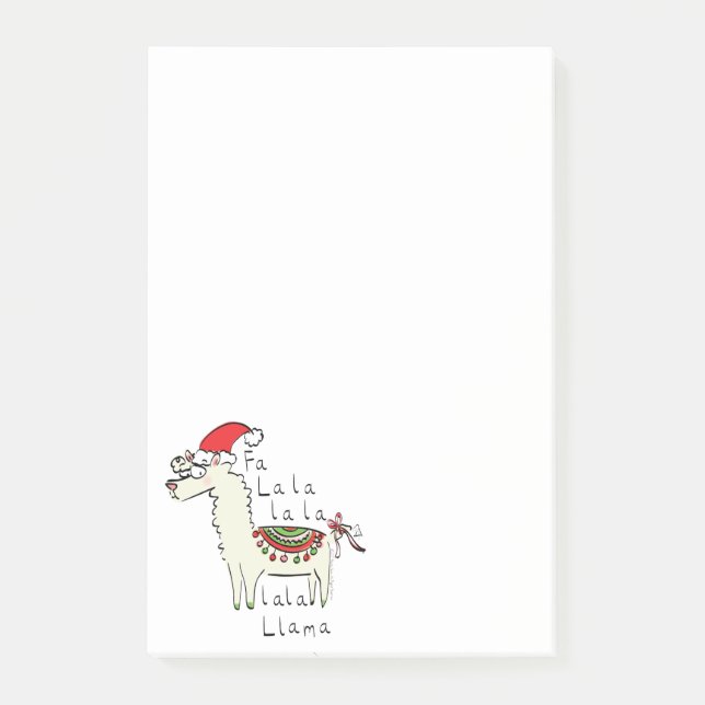 Post-it® Llama de Noël Enfants Mignon Drôle (Devant)