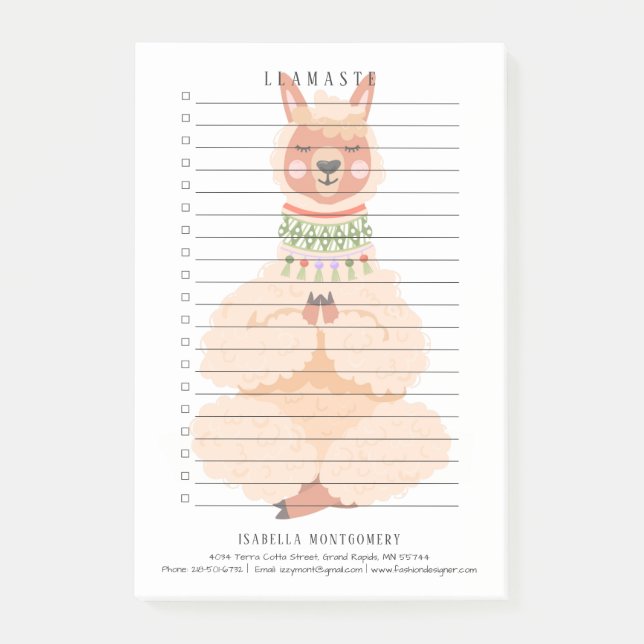 Post-it® Llamaste | Fun personnalisé de lama (Devant)