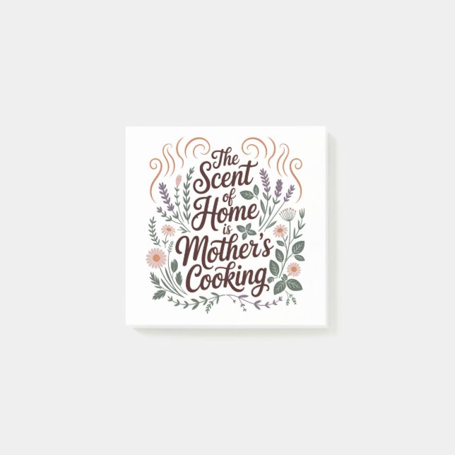 Post-it® L'odeur de la maison est la cuisine de maman (Devant)