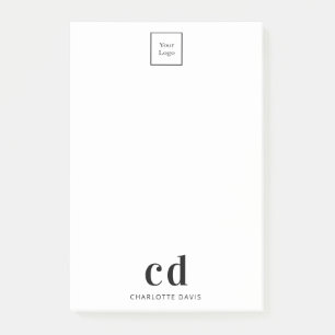 Post-it® Logo blanc monogram business