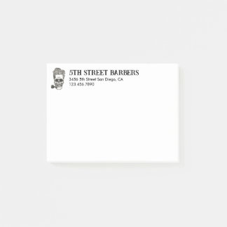 Post-it® Logo de crâne en barbier vintage personnalisable