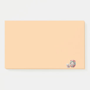 Post-it® Logo de Daruma japonais mignon avec l'amour des ch