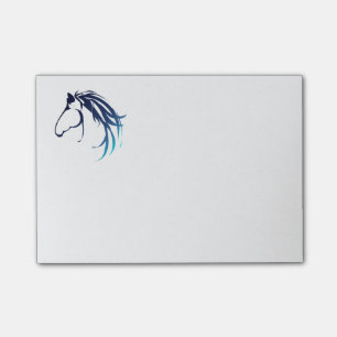 Post-it® Logo de la tête de cheval classique en bleu