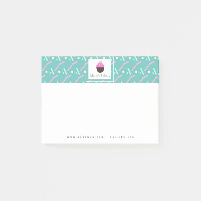 Post-it® Logo de l'entreprise de gâteaux de boulangerie Cup (Devant)