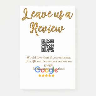 Post-it® logo de l'entreprise de revue Google Scan QR revie