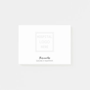 Post-it® Logo de l'hôpital & nom & département nuse poste d