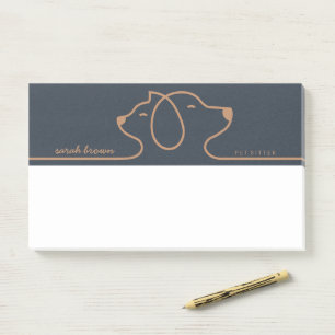 Post-it® Logo de marque de toilettage pour animaux de compa