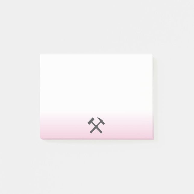Post-it® Logo de marteau de roche de géologue (Devant)