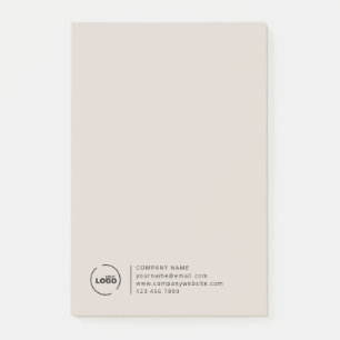 Post-it® Logo de société moderne professionnel beige