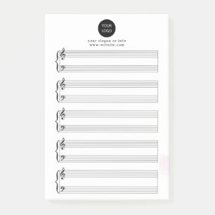 Post-it® Logo De Société Personnalisé Et Slogan Vierge Part