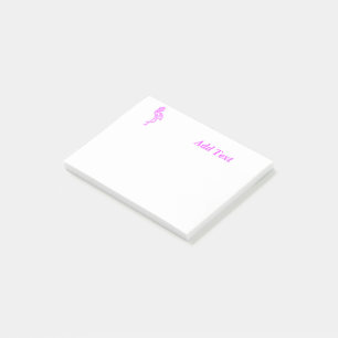 Post-it® Logo d'entreprise de flamingo rose néon texte pers