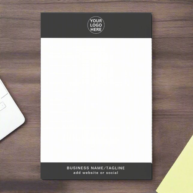 Post-it® Logo d'entreprise l Promo en noir et blanc (Créateur téléchargé)