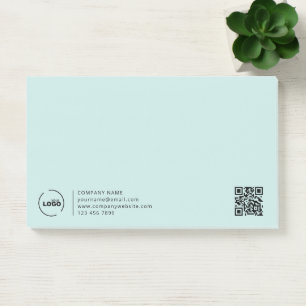 Post-it® Logo d'entreprise moderne QR Code léger Turquoise