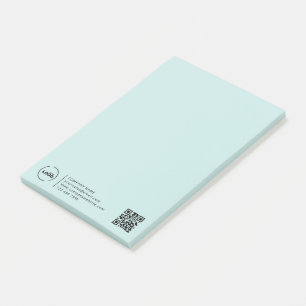 Post-it® Logo d'entreprise moderne QR Code léger Turquoise