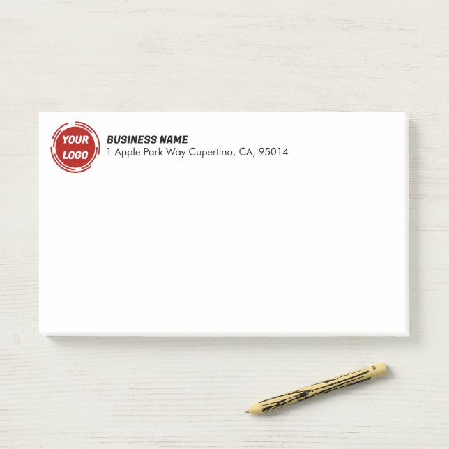 Post-it® Logo d'entreprise PERSONNALISABLE (Sur un bureau)