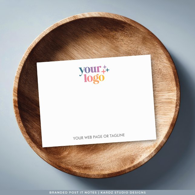 Post-it® Logo d'entreprise personnalisé (Add your logo to these 4x3 inches branded post-its and keep your business present all year long.)