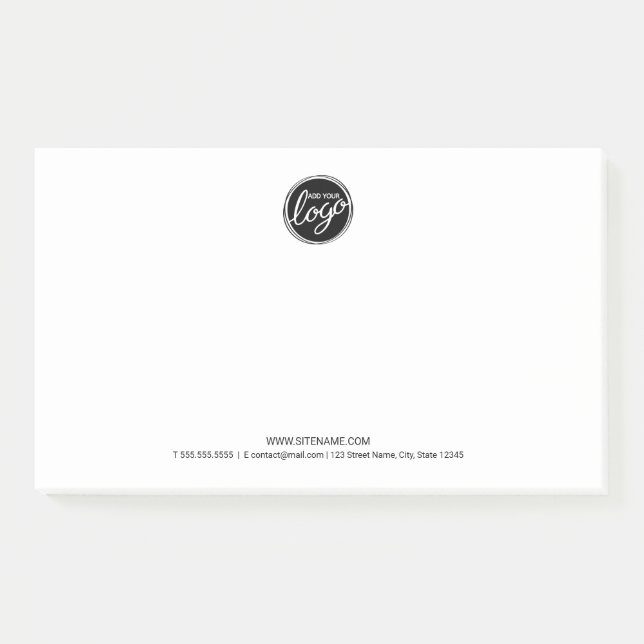 Post-it® Logo d'entreprise personnalisé avec texte personna (Devant)