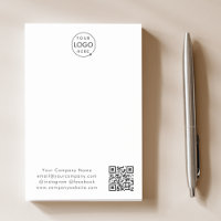 Logo d'entreprise | QR Code minimum blanc simple