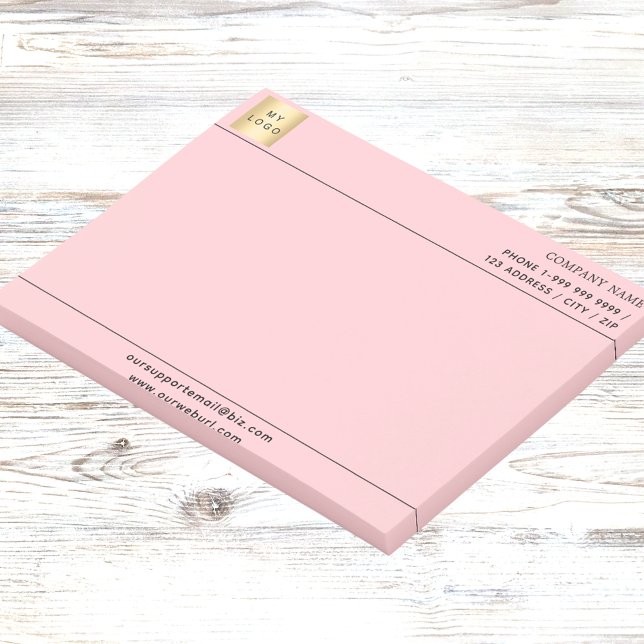 Post-it® Logo d'entreprise rose (Créateur téléchargé)