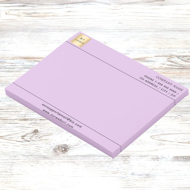Post-it® Logo d'entreprise violet de lavande (Créateur téléchargé)