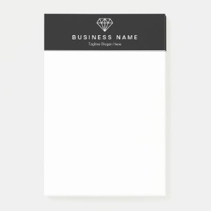 Post-it® Logo Diamond classique noir et blanc