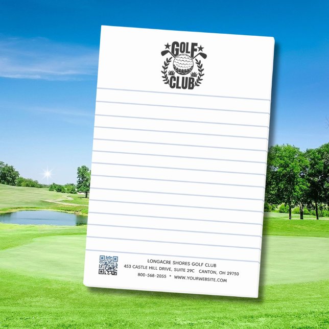 Post-it® Logo du club de golf et code QR lié (Créateur téléchargé)