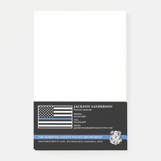 Post-it® Logo du département de police pour l'application d (Devant)