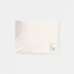 Post-it® Logo Elégant Rose Abstrait Gold Purple Aquarelle