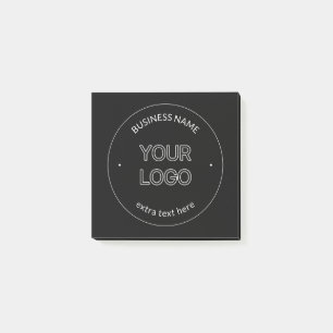 Post-it® Logo et nom d'entreprise modifiables Noir