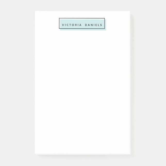 Post-it® Logo féminin | Bleu | Professionnel personnalisé (Devant)