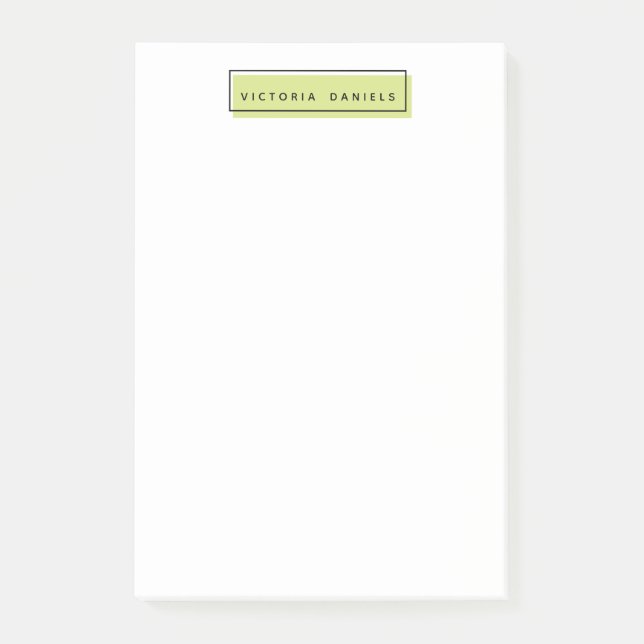 Post-it® Logo féminin | Vert | Professionnel personnalisé (Devant)