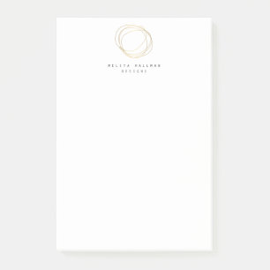 Post-it® Logo minimaliste et moderne Gold Designer Scribble