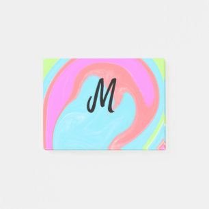 Post-it® logo monogramme minimaliste simple personnalisé bo