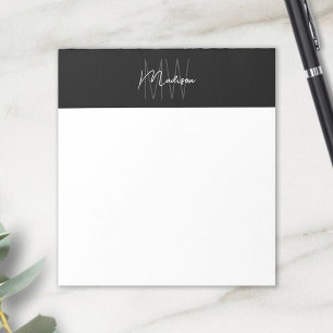 Post-it® Logo Monogramme Noir et Blanc Minimaliste Moderne