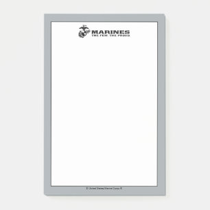 Post-it® Logo noir empilé USMC "The Rew, The Fiers"