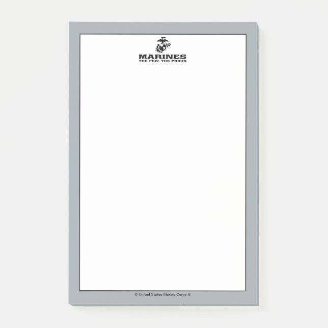 Post-it® Logo noir empilé USMC "The Rew, The Fiers" (Devant)