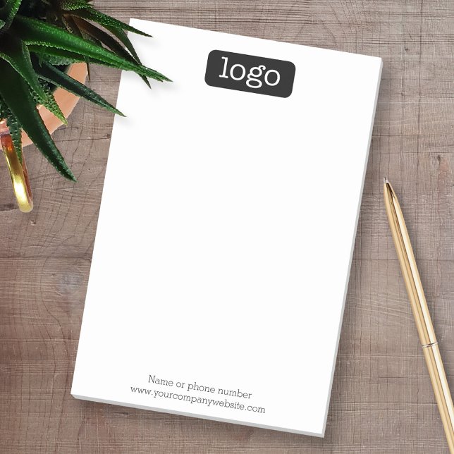 Post-it® Logo ou photo de base du bureau ou de l'entreprise (Personalized Post-it notes - add your logo and other contact information)