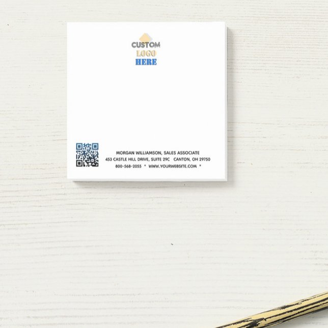 Post-it® Logo personnalisé d'entreprise Code QR Téléphone d (Créateur téléchargé)