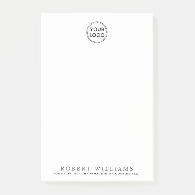 Post-it® Logo personnalisé et couleur personnalisée du text (Devant)