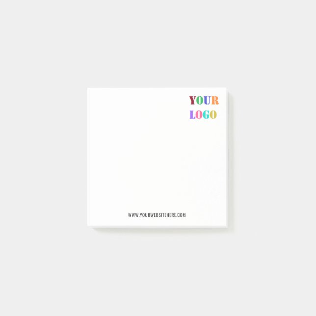 Post-it® Logo personnalisé Site Web Votre entreprise Notes  (Devant)