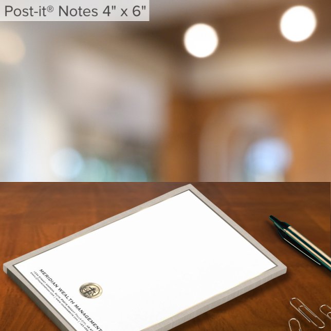 Post-it® Logo professionnel brossé Gold Seal personnalisé 4 (Créateur téléchargé)