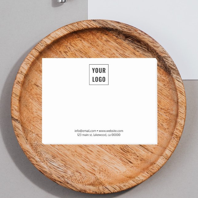 Post-it® Logo professionnel minimaliste Blanc professionnel (Créateur téléchargé)