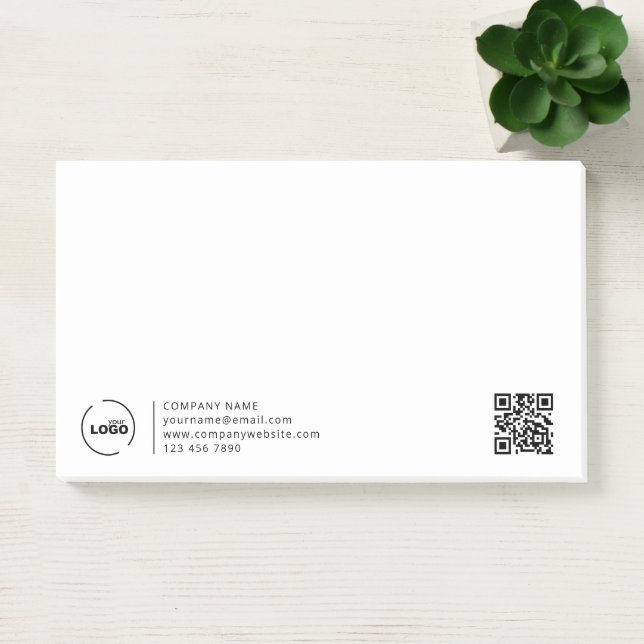 Post-it® Logo professionnel moderne d'entreprise Code QR (Bureau)