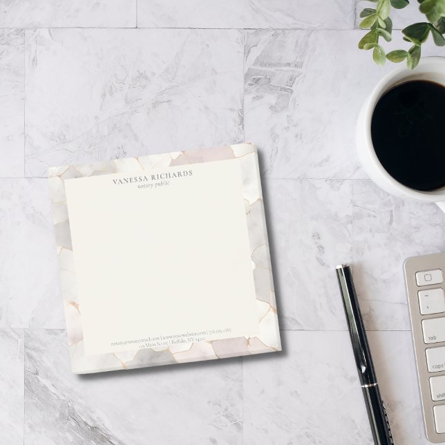 Post-it® Logo public élégant en marbre rose et gris (Créateur téléchargé)