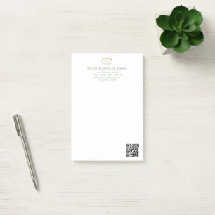 Post-it® Logo QR Code Entreprise Vert Sauge Minimaliste Mod