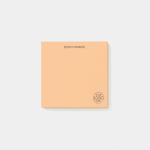 Post-it® Logo simple à lettres personnelles Pale Orange