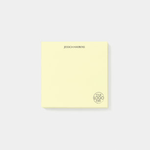 Post-it® Logo simple de papeterie personnelle Jaune