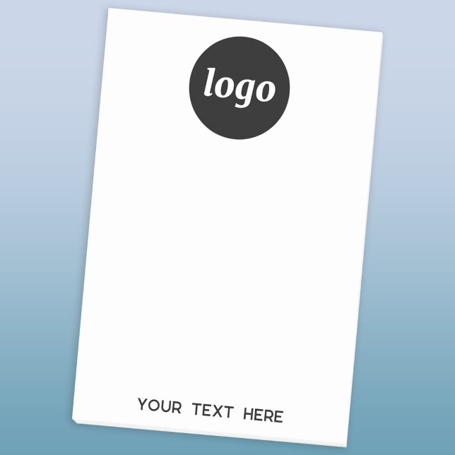 Post-it® Logo simple Texte commercial promotionnel (Logo with custom text business promotional Post-It sticky notes)